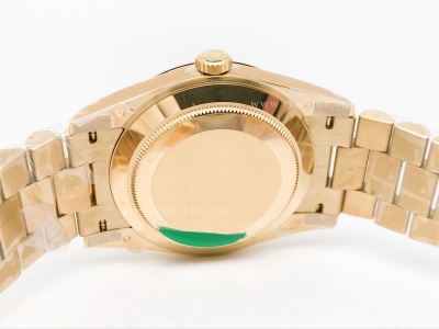 DayDate 40mm 904L Flt Wt YG/YG OGrn/Rm/Stk TMF SH3255