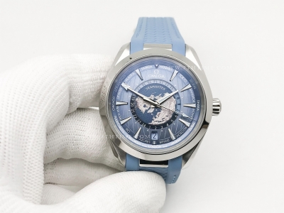 Aqua Terra GMT Worldtimer 43mm SS/RU S-Blue VSF A8938