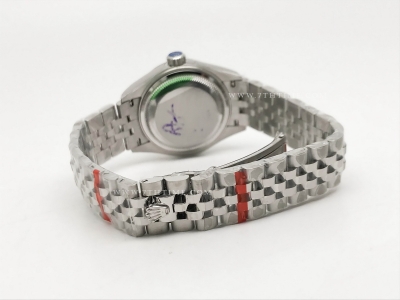 DateJust Ladies 28mm Jub Flt 904L SS/SS Silv/Stk GMF A2671