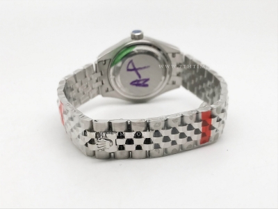 DateJust Ladies 28mm Jub Flt 904L SS/SS Pink/Stk GMF A2671