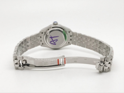 DateJust Ladies 28mm Jub Flt 904L SS/SS Black/Stk GMF A2671