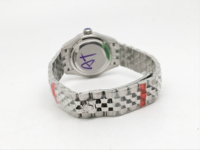 DateJust Ladies 28mm Jub Flt 904L SS/SS Black/Stk GMF A2671