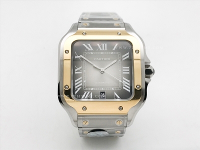 Santos De Cartier 2018 Mens XL YG/SS Grey BVF MY9019