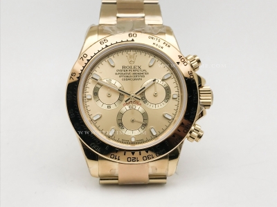 Daytona 116508 YG/YG Gold/Stk OMF Asia 7750