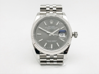 DJ 36mm Jub Flt 904L SS/SS Grey/Stk APF VR3235