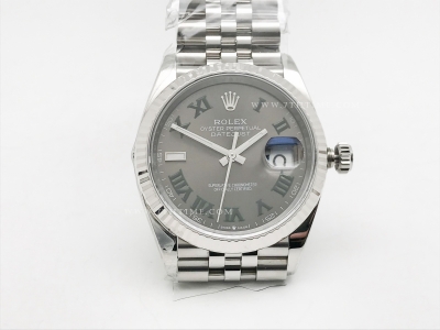 DJ 36mm Jub Flt 904L SS/SS Grey/Rm APF