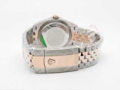 DJ 36mm Jub Flt 904L RG/SS Wht/Stk APF VR3235