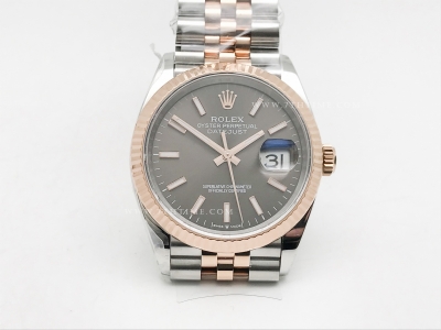 DJ 36mm Jub Flt 904L RG/SS Grey/Stk APF VR3235