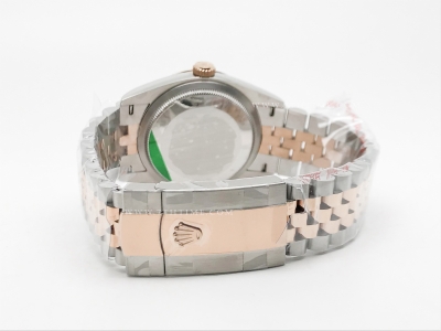 DJ 36mm Jub Flt 904L RG/SS Blk/Dia APF VR3235