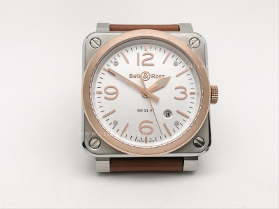 Bell Ross BR03-92 Diver 42mm RG/SS/LE Wht WMF MY9015