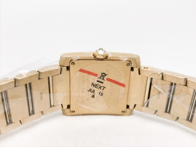 Ladies Tank Francaise Med Dia YG/YG Sil 8848F Sw Qtz