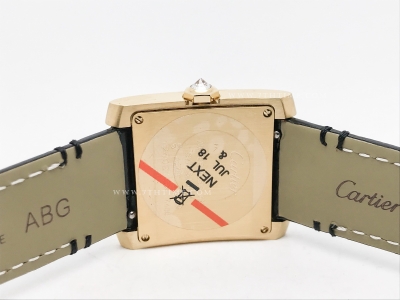 Ladies Tank Francaise Med Dia YG/LE Sil 8848F Sw Qtz