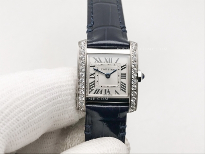 Ladies Tank Francaise Sml Dia SS/LE Sil 8848F Sw Qtz