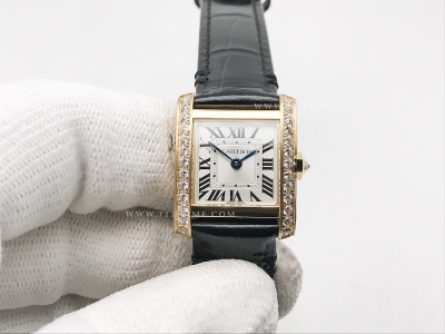 Ladies Tank Francaise Sml Dia YG/LE Sil 8848F Sw Qtz