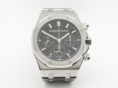 Royal Oak Chrono 26240ST SS/SS Blk/Stk BF A7750 Mod