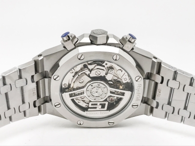 Royal Oak Chrono 26240ST SS/SS Blk/Stk BF A7750 Mod