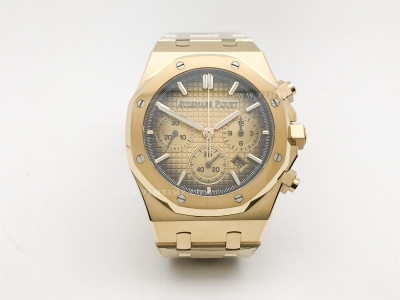 Royal Oak Chrono 26240BA YG/YG S-Gold/Stk BF A7750 Mod