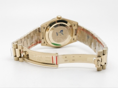 DayDate 40mm 904L Flt YG/YG Wht/Rm GMF VR3255