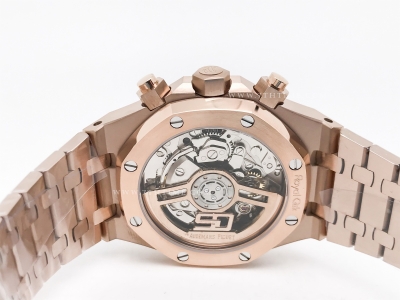 Royal Oak Chrono 26240OR RG/RG Wht/Stk BF A7750 Mod