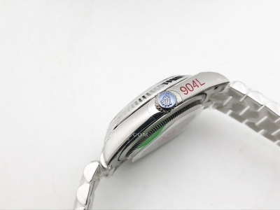 DayDate 36mm Wt 904L Flt SS/SS Wht/Rm/Stk QF VR3255