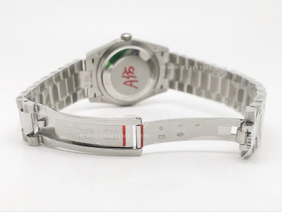 DayDate 36mm Wt 904L Flt SS/SS Wht/Rm/Stk QF VR3255