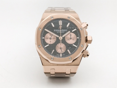 Royal Oak Chrono 26331 RG/RG Blk/Gold BF A7750 Mod