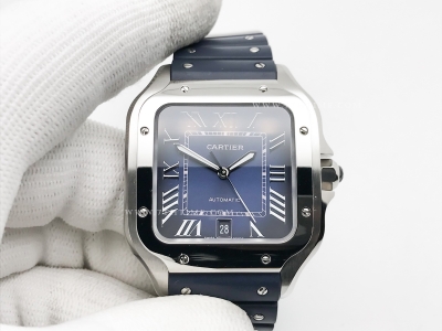 Santos De Cartier 2024 Mens XL SS/RU Blue AF MY9015