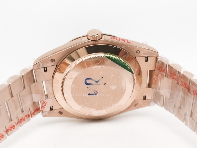 DayDate 40mm 904L Flt RG/RG Brn/Rm/Stk GMF VR3255