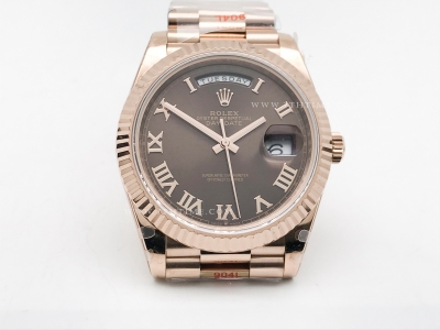 DayDate 40mm 904L Flt RG/RG Brn/Rm GMF VR3255