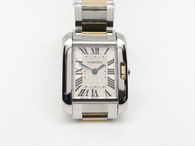 Ladies Cartier Tank Francaise YG/SS Wht/Rm K11 Sw Qt
