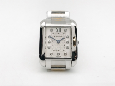 Ladies Cartier Tank Francaise YG/SS Wht/Dia K11 Sw Qt