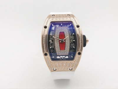 RM07-01 Ladies Diam RG/RU Wht/Red Skele ZF CRMA2 Clone