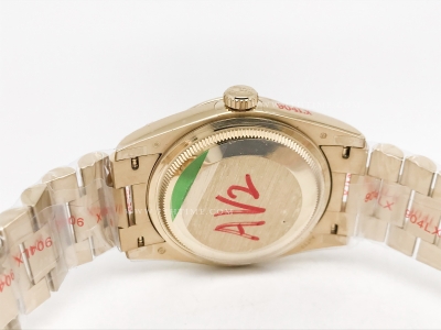 DayDate 36mm Wt 904L Flt YG/YG Blk/Onyx QF A2836