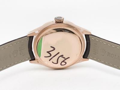 Cellini Date 39mm RG/LE White/Stk GMF Asia 3165 Mod