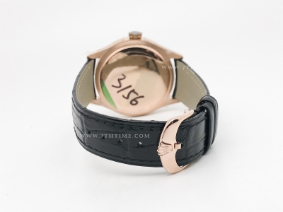 Cellini Date 39mm RG/LE Black/Stk GMF Asia 3165 Mod