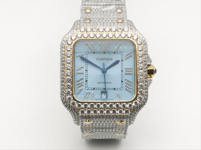 Santos 40mm Dia Dia/Dia/YG L-Blue/Dia-Rm TWF MY8215