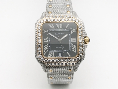 Santos 40mm Dia Dia/Dia/YG Blk/Dia-Rm TWF MY8215