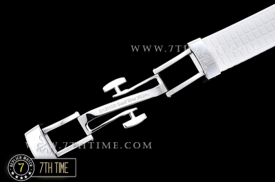 Aquanaut Ladies 5067A Diamonds Bezel SS/RU White Checkered Dial Swiss Quartz
