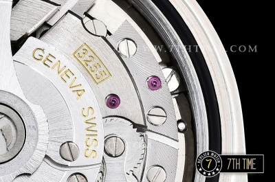 DayDate 228206 Diamonds Bezel SS/SS Ice Blue Dial Baugette Diamond Markers A3255 Mod