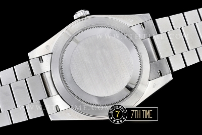 DayDate 228206 Diamonds Bezel SS/SS Ice Blue Dial Baugette Diamond Markers A3255 Mod