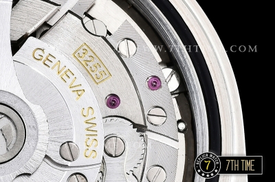 DayDate 228206 Diamonds Bezel SS/SS Black Dial Baugette Diamond Markers A3255 Mod