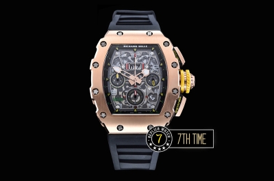 Richard Mille  RM011-03 New Gen Flyback RG/VRU Black A7750 Mod