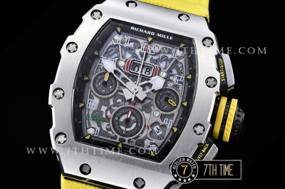 Richard Mille  RM011-03 New Gen Flyback SS/VRU (Yellow) Black A7750 Mod