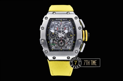 Richard Mille  RM011-03 New Gen Flyback SS/VRU (Yellow) Black A7750 Mod