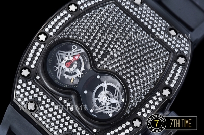 Richard Mille  RM053 Pablo MacDonogh Tourb Diams PVD/VRU Blk A2824