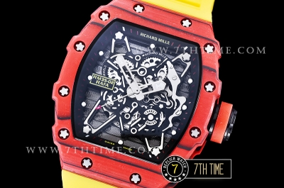 Richard Mille RM035-02 Rafael Nadal Red FC/VRU Black/Black Miyota Mod Yellow Strap