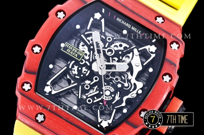 Richard Mille RM035-02 Rafael Nadal Red FC/VRU Black/Black Miyota Mod Yellow Strap