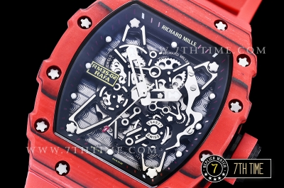 Richard Mille RM035-02 Rafael Nadal Red FC/VRU Black/Black Miyota Mod Red Strap
