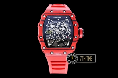 Richard Mille RM035-02 Rafael Nadal Red FC/VRU Black/Black Miyota Mod Red Strap