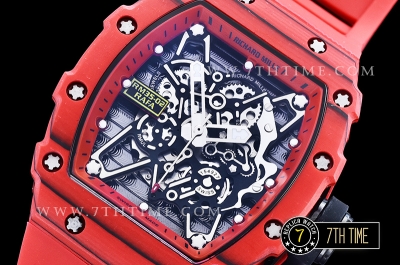 Richard Mille RM035-02 Rafael Nadal Red FC/VRU Blk/Red Miyota Mod Red Strap